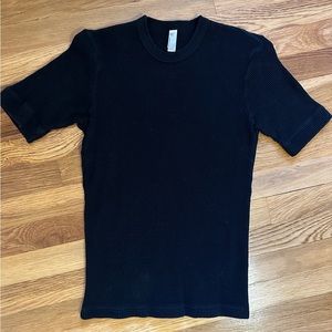American Apparel Black Waffle Tee (XS)
